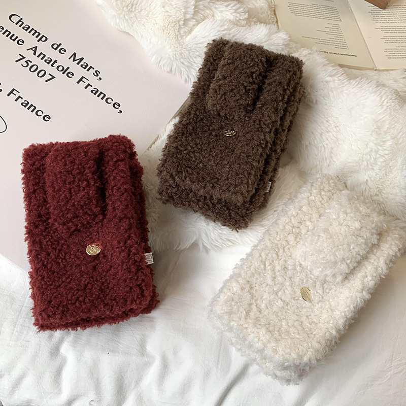 Invierno calentamiento de alta sensación de vello más grueso 2025 nuevo estilo coreano de protección de cuello de vello collar bufandas de peluche