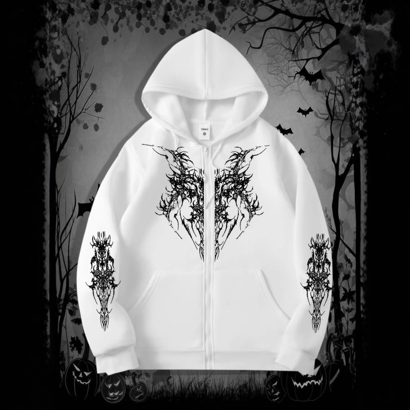 Cross-border foreign trade TK dark style sweatshirt women's hoodie gothic Y2K couple Harajuku large size printed hooded sweatshirt Cross-border foreign trade TK dark style sweatshirt women's hoodie gothic Y2K couple Harajuku large size printed hooded sweatshirt