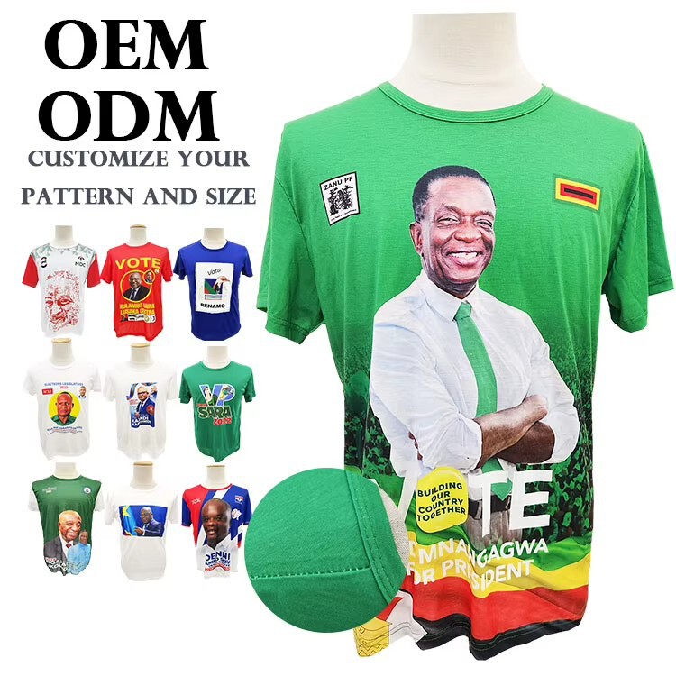 Custom-made disposable round-neck election shirts, campaign shirts, election uniforms, event campaign T-shirts, all-polyester promotional shirts