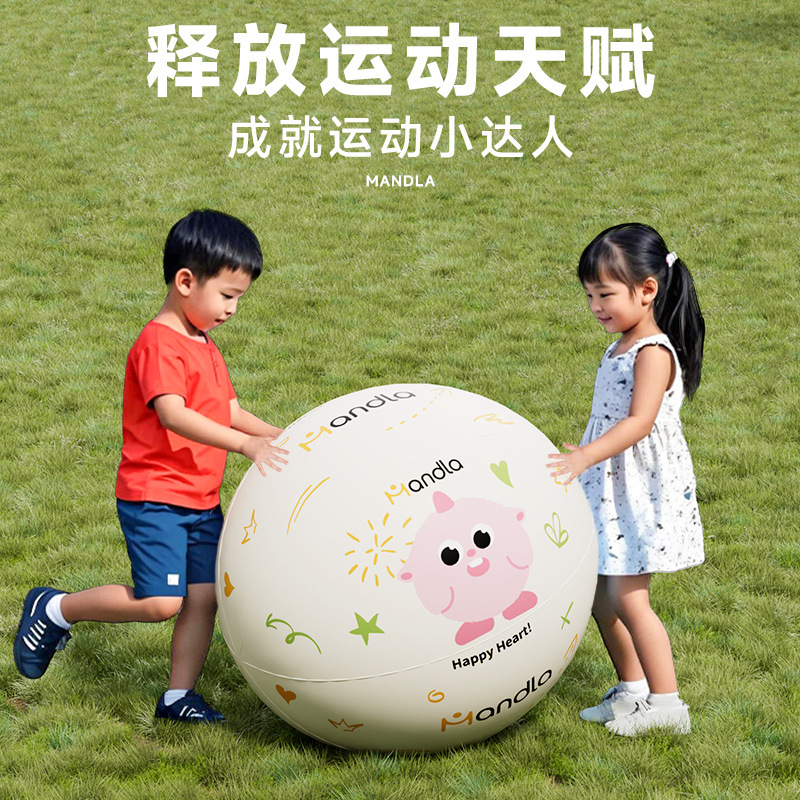 Outdoor Inflatable Large Football 80cm Large Ball Thickeneded Explosion-Proof Kidsren's Lawn Family Interactive Kindergarten Giant Ball
