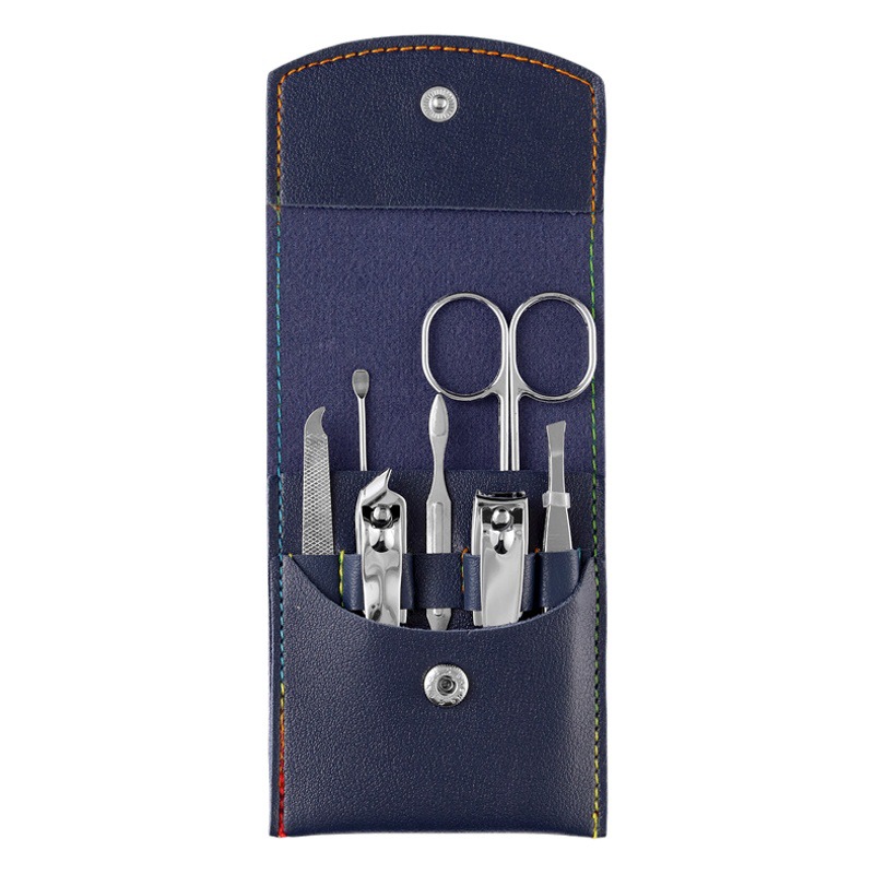 Wholesale nail clippers set manicure beauty nail tools set nail clippers nail clippers 7-piece folding bag