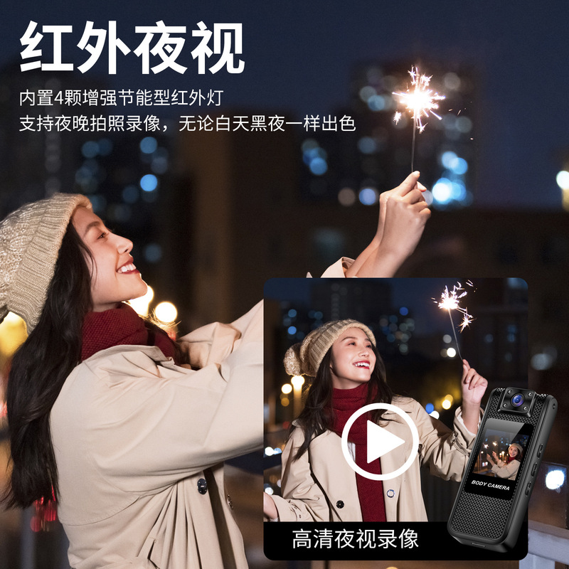 ソースファクトリーポータブルスクリーンポケット小型カメラバッククリップカメラ高精細赤外線ナイトビジョン法執行記録装置|undefined