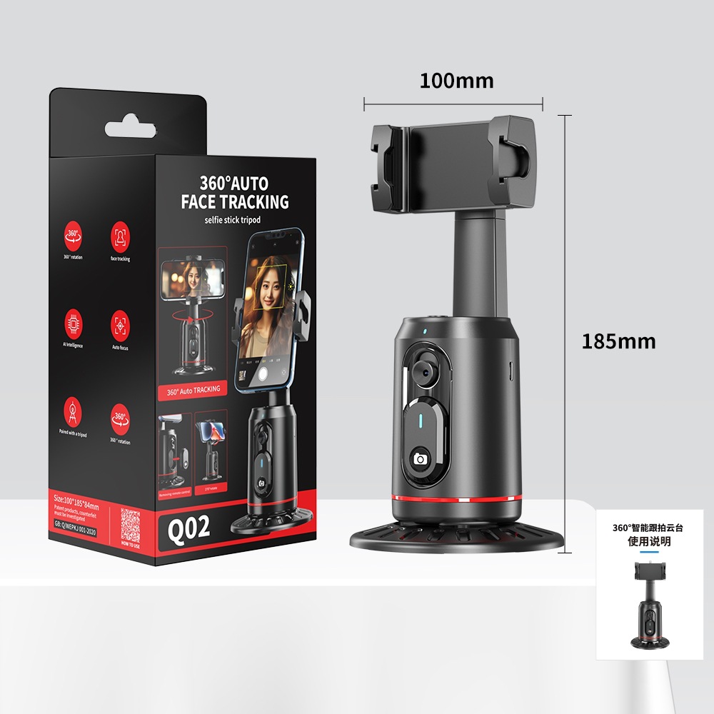 Soporte inteligente de reconocimiento facial 360° para móvil, estabilizador de cámara con seguimiento automático