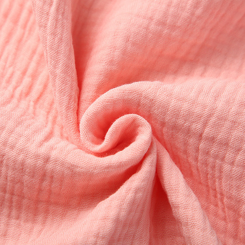 Cross-border new double-layer cotton blanket—ultra-soft crinkle fabric with ruffled edges, perfect for baby bath towels, infant blankets, and stroller covers for kids.