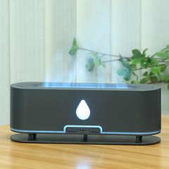 New product hollow water drop 3D flame purifying air humidifier aromatherapy machine home office night light cross-border wholesale