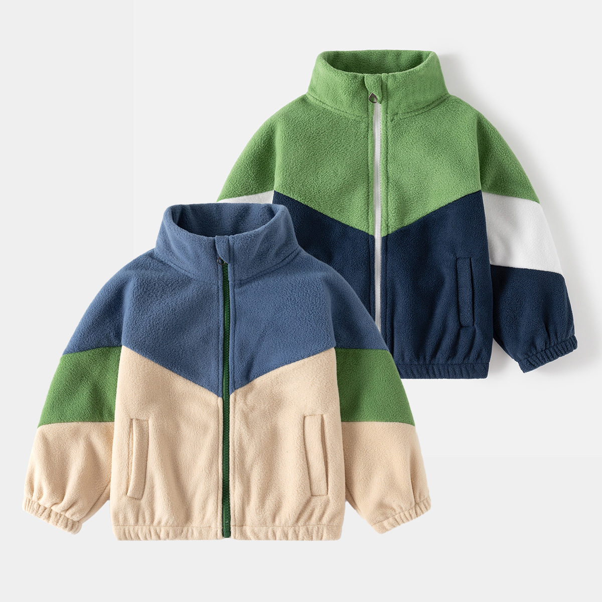 Ropa infantil otoño nuevo niño chaqueta de terciopelo chaqueta de color para niños chaqueta casual