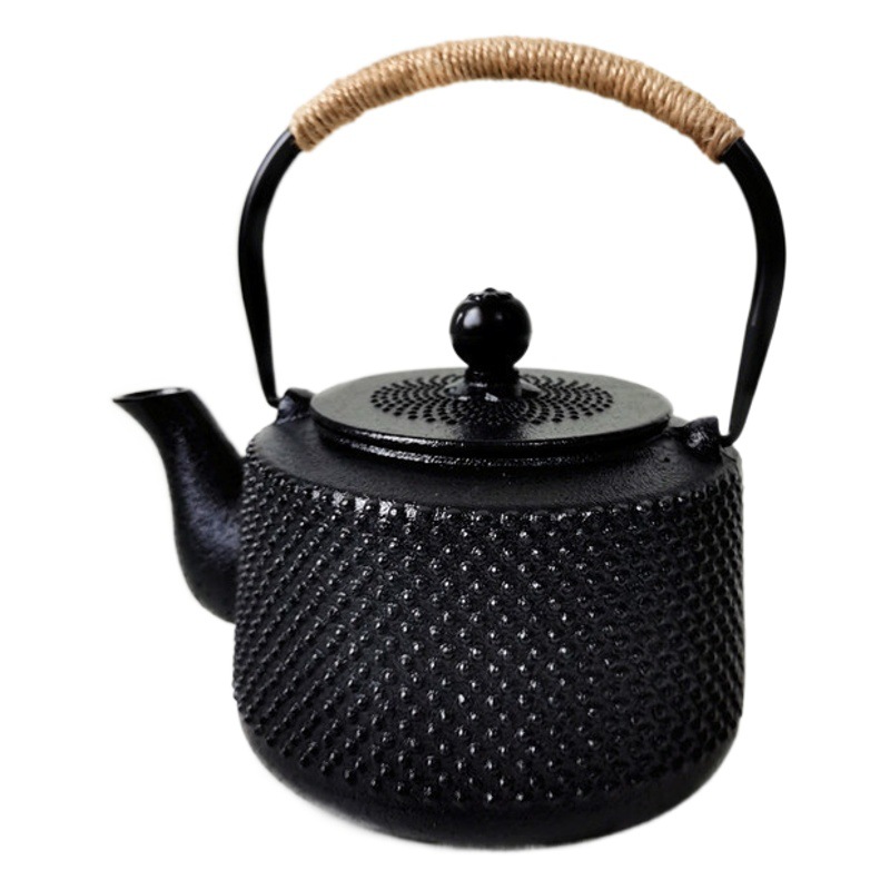 Estufa té hirviendo tetera de hierro fundido juego de té estilo japonés olla de hierro de cerdo olla de haz olla de gran altura tetera traje al por mayor