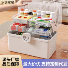 多层便携式防尘医疗箱家用手提急救箱紧急药物儿童药品大容量药箱