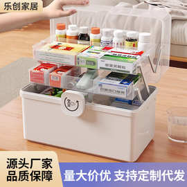 多层便携式防尘医疗箱家用手提急救箱紧急药物儿童药品大容量药箱