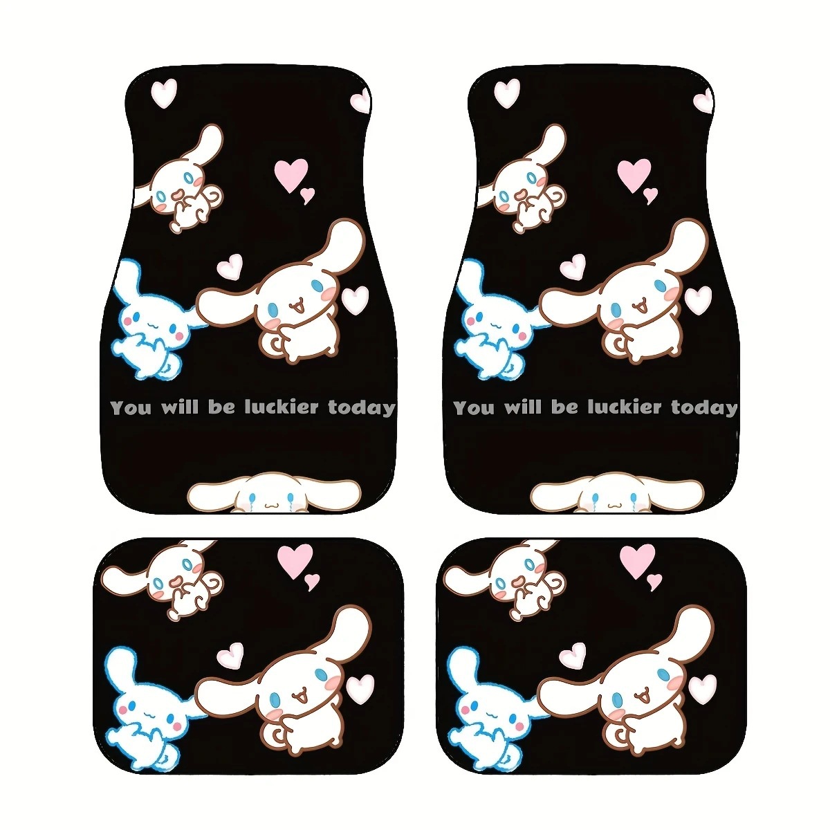 Cross-Border Sanrio Car Floor Mats for Main and Passenger Seats, Front and Rear Floor Mats, Amazon Temu Dropshipping Cartoon Foot Mats