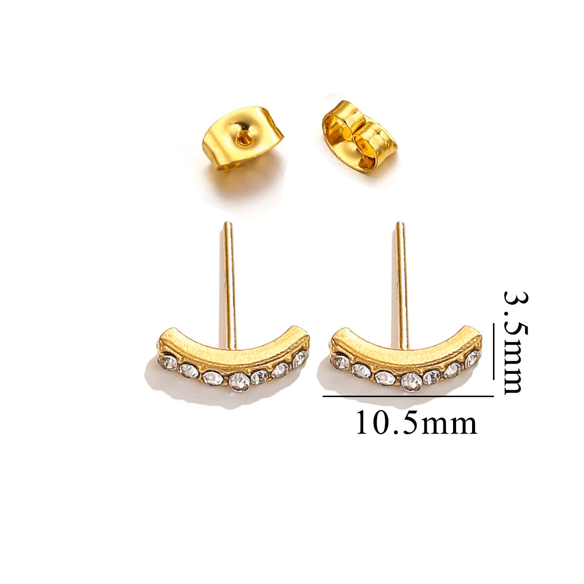 Acero inoxidable Moda europea y americana Personalidad Pendientes retro desgastados Luna Estrella Amor Rayo Pendientes de diamantes Acero de titanio