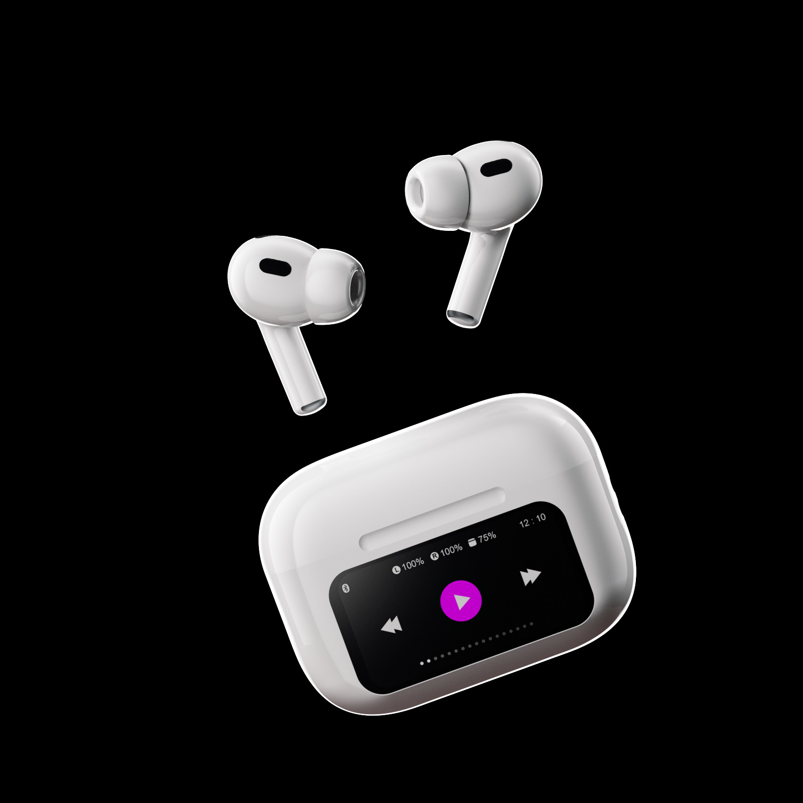 Huaqiangbei Hot Y15 auriculares inalámbricos Bluetooth pantalla a color inteligente táctil alta calidad de sonido larga duración de la batería auriculares inalámbricos con reducción de ruido