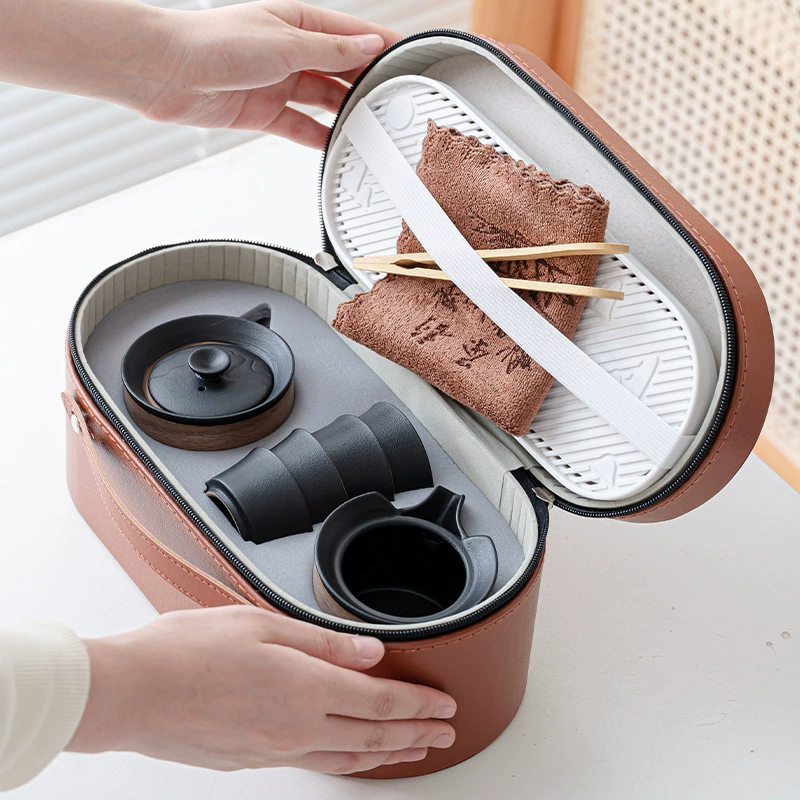 Sansui, handheld travel tea set for traveling, light luxury style, Birthday gift