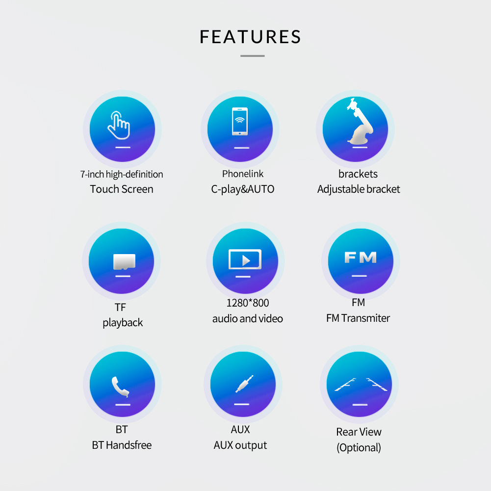 7-inch car MP5 portable interconnected wireless Carplay Android AUTO HD large screen PND car navigation
