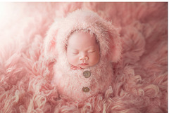 Newborn baby photography outfit, baby sweater set, handmade baby photo attire, sleeping bag.
