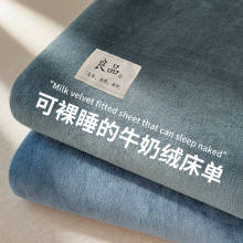 新款牛奶绒床单单件冬季加绒加厚法兰绒珊瑚绒宿舍单人被单毛绒毯