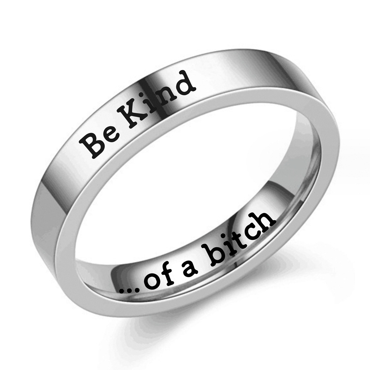 BeKind anillo de titanio acero par joyería de los hombres nicho de Navidad al por mayor Joyería caliente transfronteriza europea y americana de las mujeres de alto grado