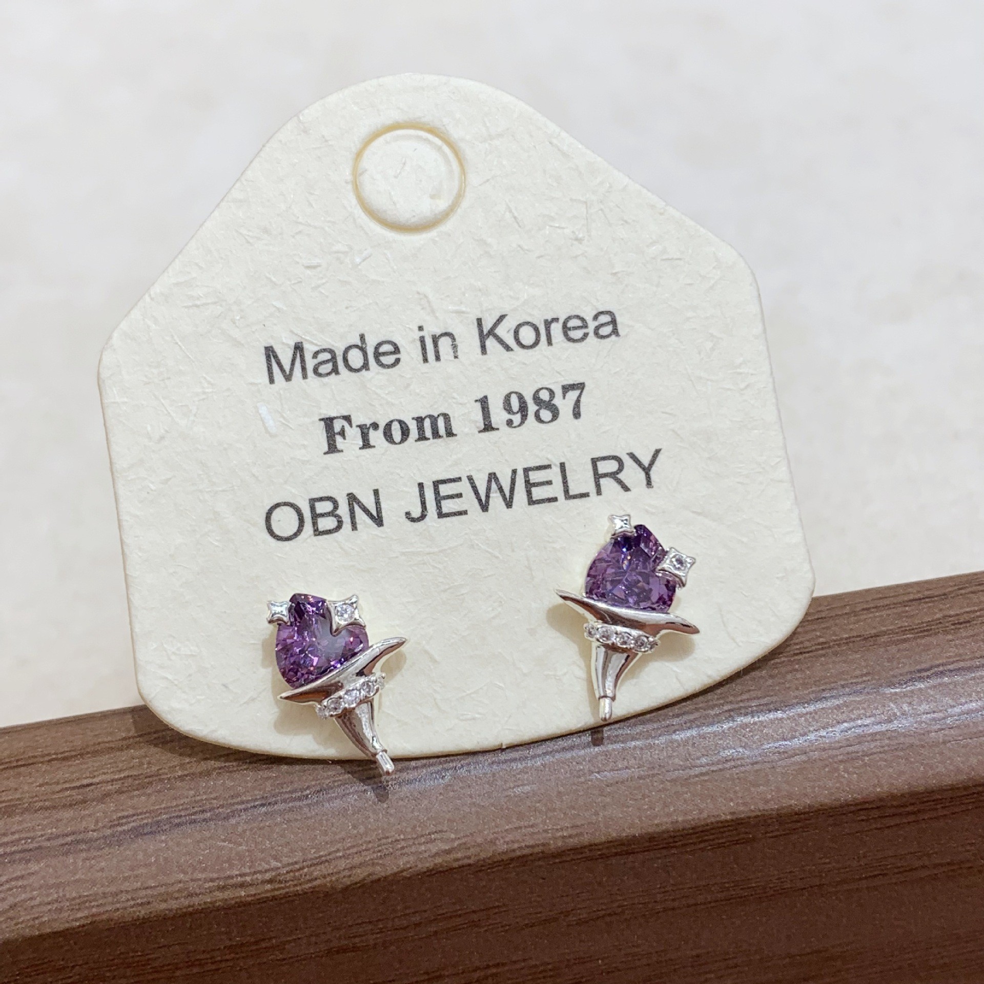 H0625 퍼플 지르콘 귀걸이