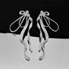 Small design silver needle, universal earrings, silver 925 sample, trend of season, bright catchy style, simple and elegant design, light luxury style