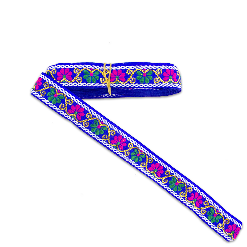 Cinta Jacquard Étnica de 2 cm de Polietileno y Malla Hexagonal para Artesanías