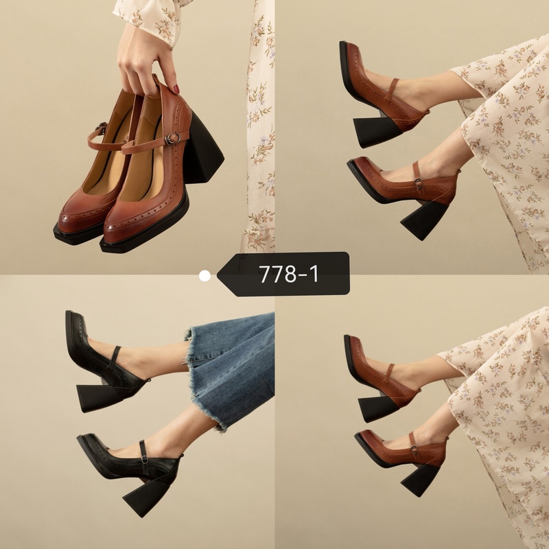Chengdu Handmade Genuine Leather Broken Size Special Offer Women's Shoes French Style Large Thick High Heeled Mary Jane Elegant Small Shoes Chengdu Handmade Genuine Leather Broken Size Special Offer Women's Shoes French Style Large Thick High Heeled Mary Jane Elegant Small Shoes