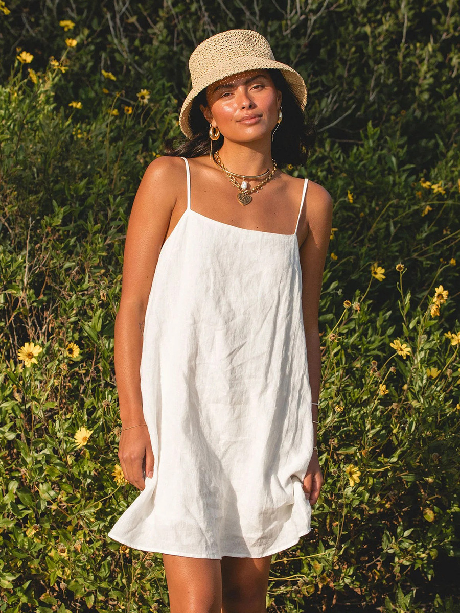 Women's Clothing Summer Style Elegant Casual Relaxed Suspender Short Dress Style Women's Fashion For Formal & Casual_ecoleips.com