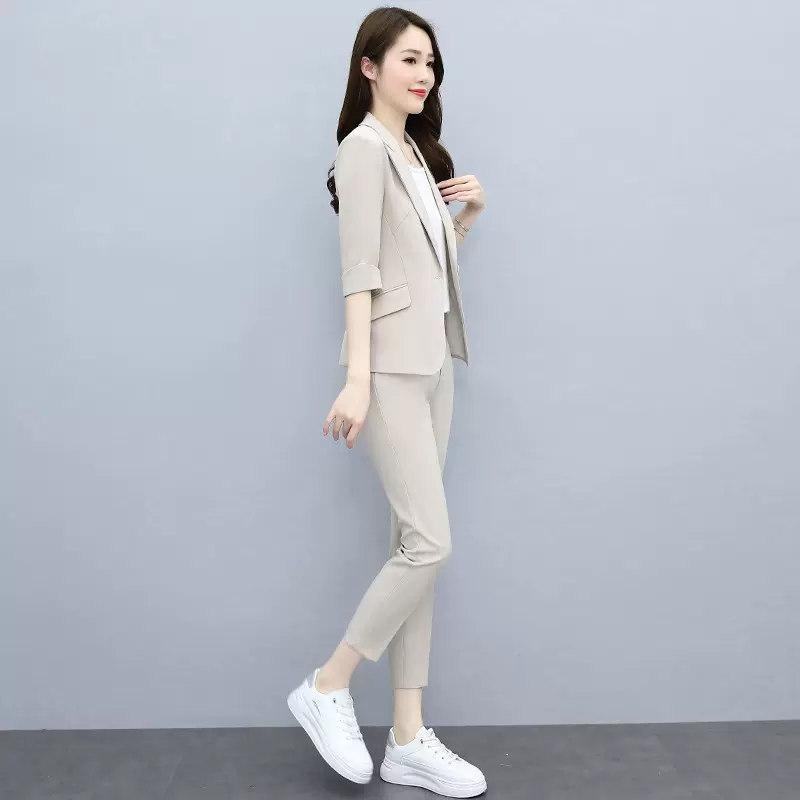 小西装套装女2025春夏秋新款洋气减龄气质女装休闲时尚职业两件套