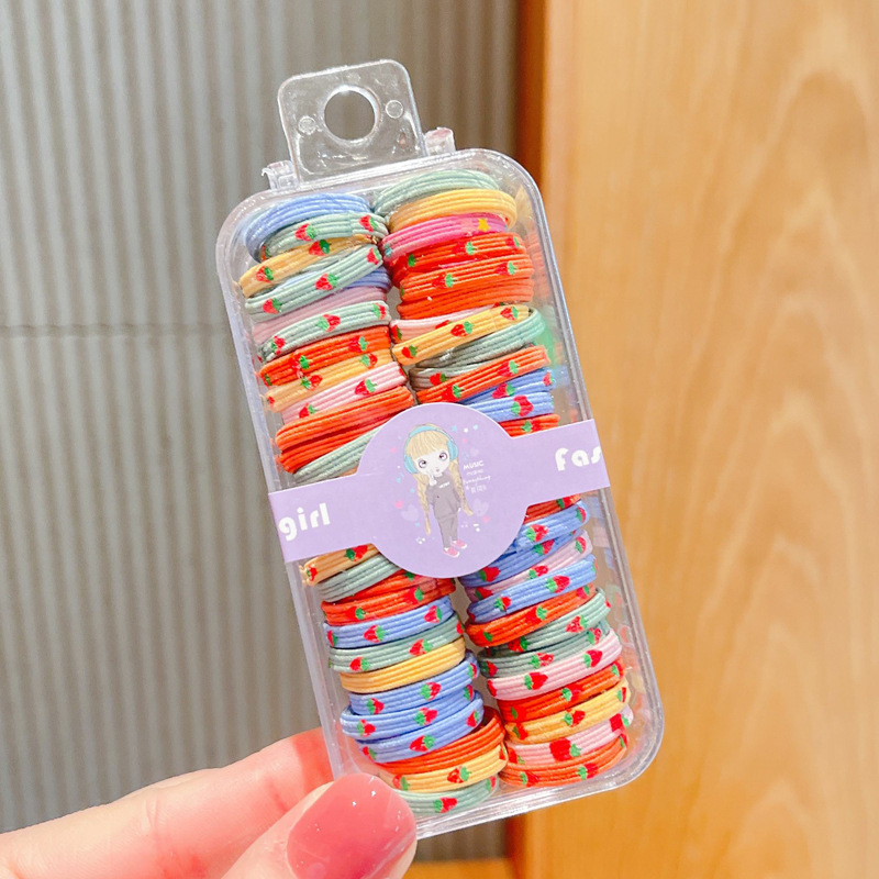 Fashion Multicolor Rubber Band Handmade Hair Tie 1 Set display picture 27