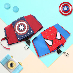 Fully Automatic Kidsren's Umbrella for Boys and Girls, Primary School Kidsren, Kindergarten Boys and Babies, Ultra-Light Foldableing Cartoon Spider-Man