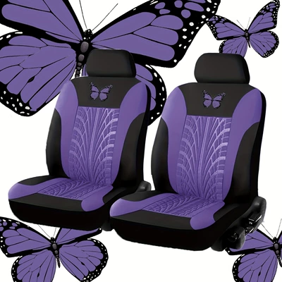 Seat cushion, seat cover – Fabric Universal Seat Cover for - purple-2-piece-set-single-seat