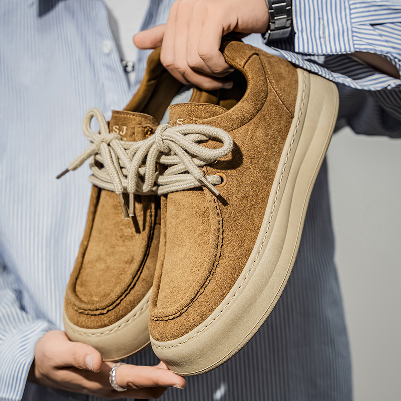 Men's Shoes 2025 New Autum Casual Retro Brown Casual Sneakers Men's Suede Shoes Thick-Soled Sports Shoes Men's Shoes 2025 New Autum Casual Retro Brown Casual Sneakers Men's Suede Shoes Thick-Soled Sports Shoes