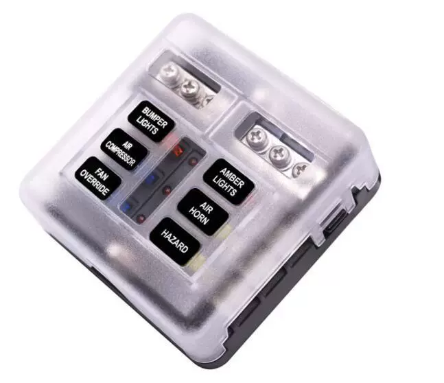 Блок предохранителей положительного и отрицательного электрода с заводской прямой поставкой в автомобиль со светодиодным индикатором Винтовая проводка 1 в 6