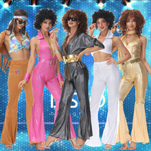 復古70年代萬聖節嬉皮士派對服化妝舞會服裝迪斯科服嘻哈演出服裝