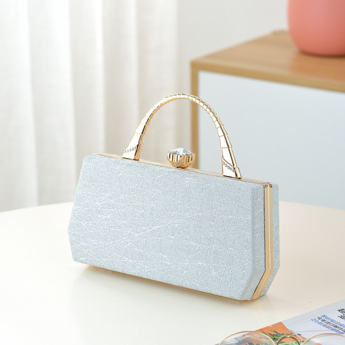 New style fashionable and simple temperament portable dark pattern PU long portable shoulder crossbody bag banquet bag dress bag