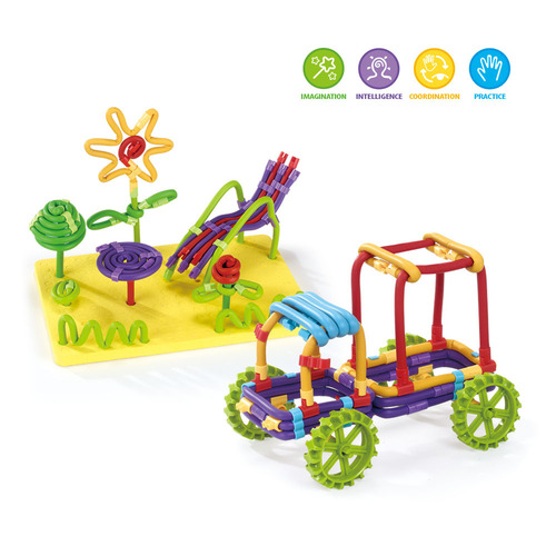 DIY Baby Toddler Educational Early Learning Toy Assembly Building Blocks Tearing Sticks Handmade Craft Material Kit