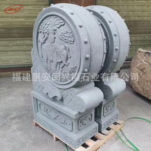 Stone embracing drum granite door drum ancestral temple door stone carving embracing drum stone carving flower door pier ornaments wholesale manufacturers
