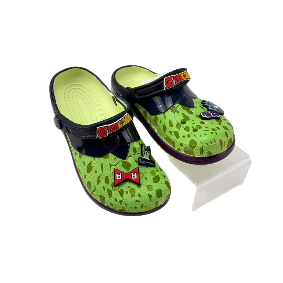 Cros nuevo agujero zapatos Dragon Ball Frisha Shalou agujero zapatos animado graffiti transfronterizo europea y americana sandálias populares image 6