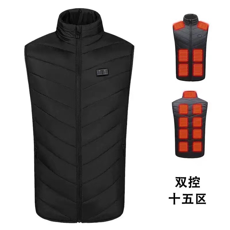 Transfronterizo nuevo Distrito 9 calefacción hombres y mujeres calefacción chaleco invierno cálido inteligente carga calefacción chaleco fábrica al por mayor