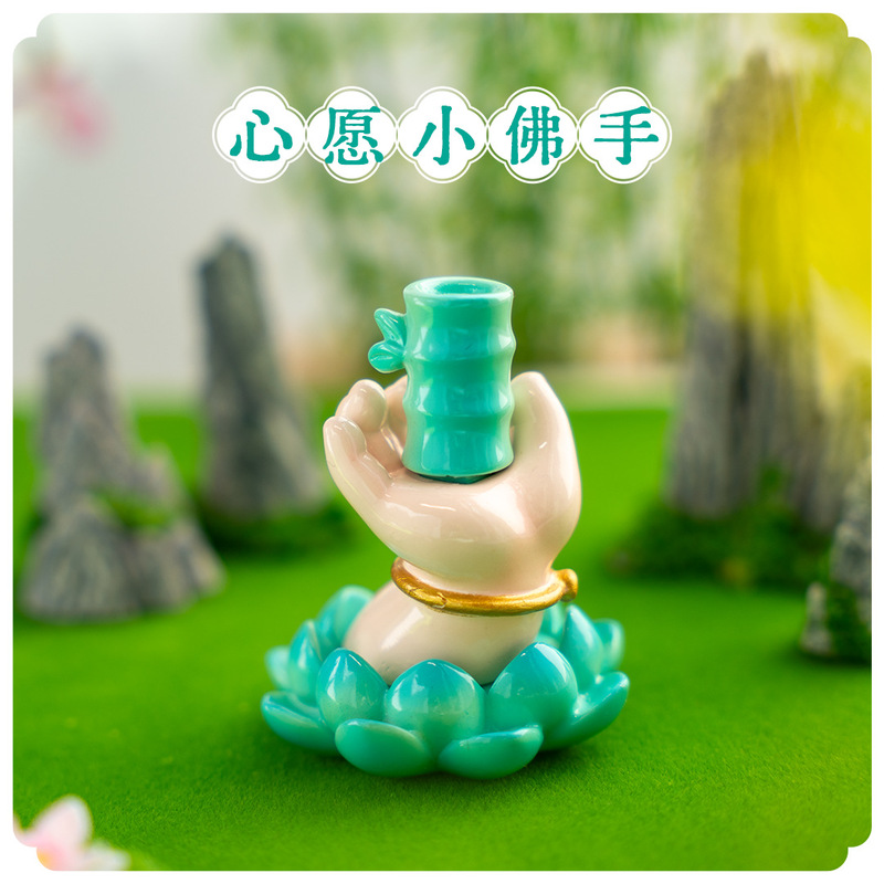 心愿小佛手盲盒 好运连连小佛手摆件居家桌面树脂摆件盲盒批发|undefined