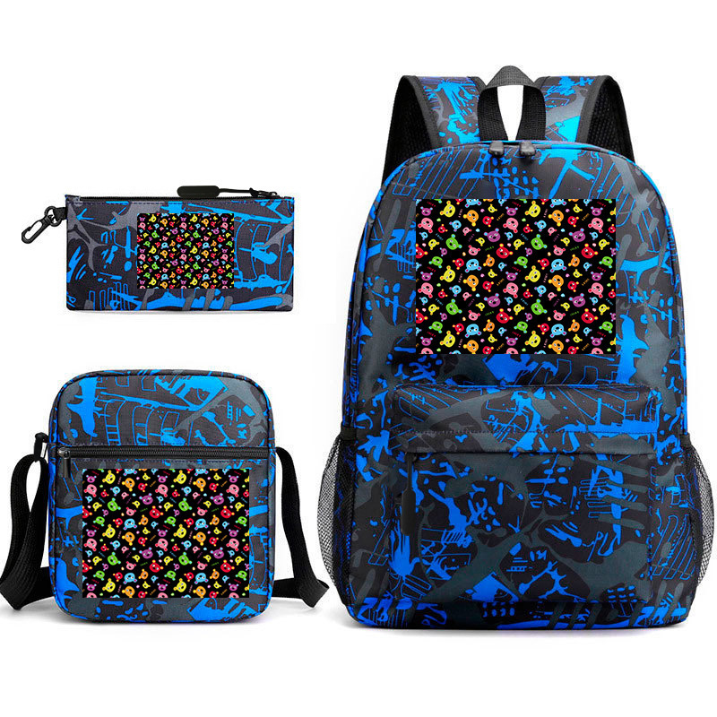 Mochila de tres piezas, mochila para hombres y mujeres, mochila a prueba de salpicaduras [una también es precio al por mayor] mochila de espalda protectora