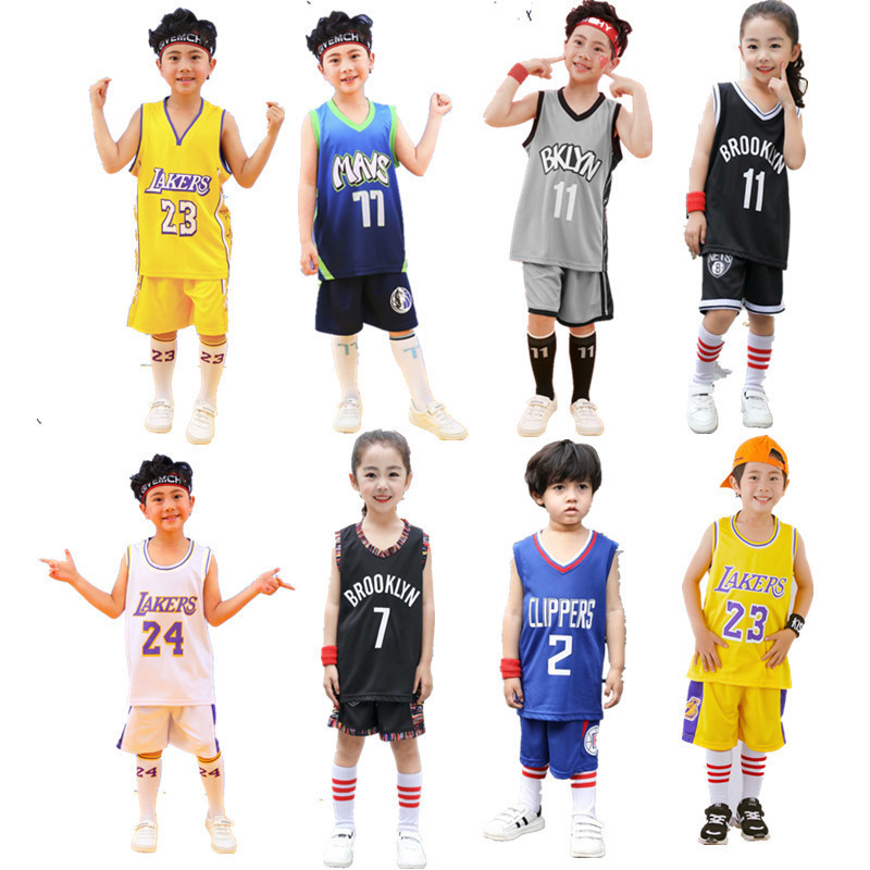 Children's Kobe jersey basketball net Owen basketball uniform Clippers No. 2 suit Lone Ranger No. 77 Durant performance clothing