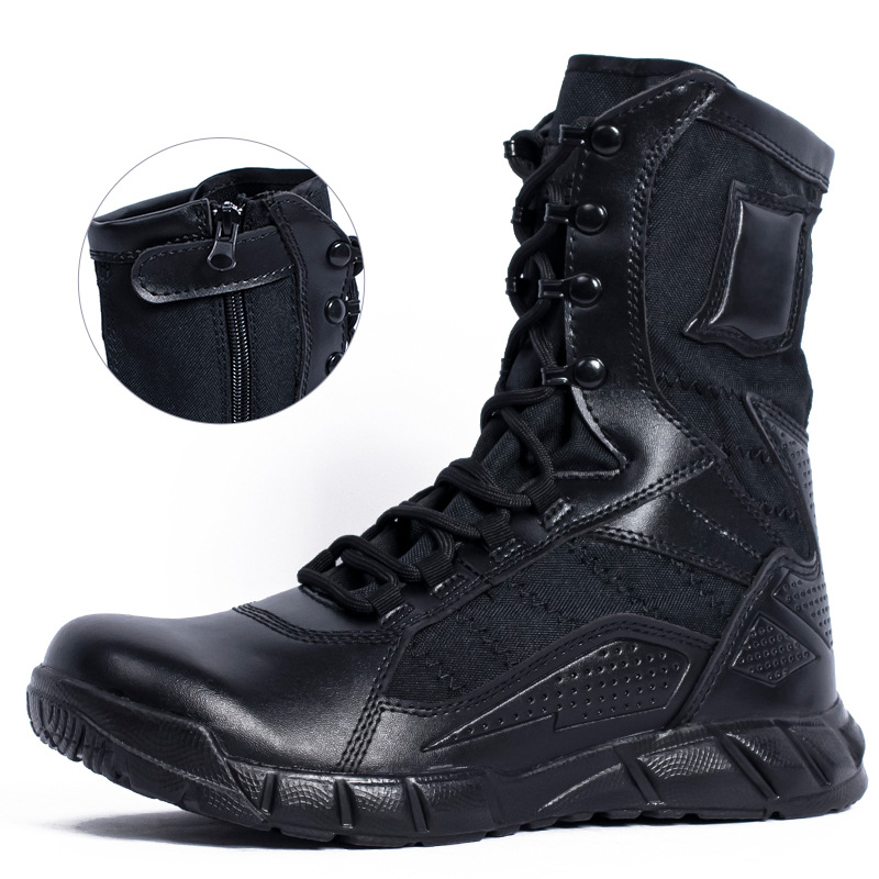 Zapatos de montaña al aire libre, botas de desierto, botas tácticas de hombre, botas anti-deslizantes, anti-desgaste, botas anti-desierto de piel de vaca image 7