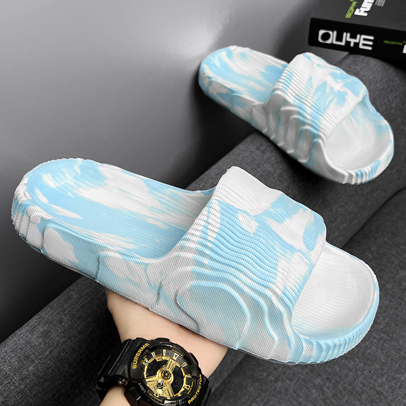 Verano nuevo estilo de moda casual camuflaje coco slipper hombre gran fondo grueso zapatillas caseras parejas