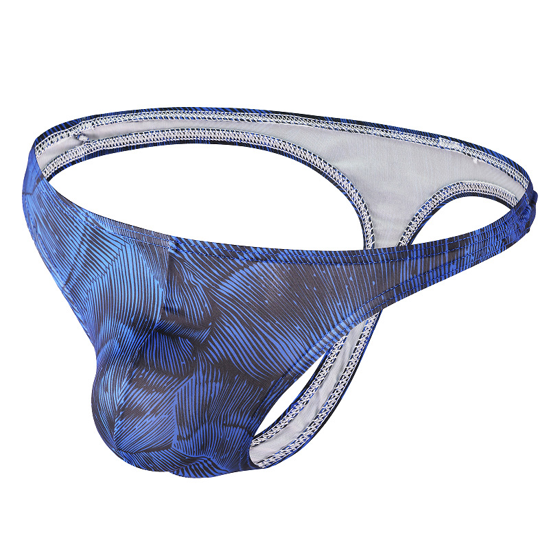 New men's striped printed thong, personality, breathable, simple.