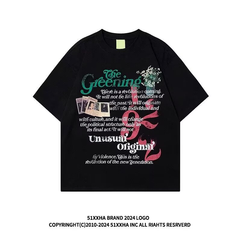 2025 Spring and Summer New Cross-Border Nirvana Rock Band Vintage Short-Sleeved T-Shirt Heavy Distressed Trend 2025 Spring and Summer New Cross-Border Nirvana Rock Band Vintage Short-Sleeved T-Shirt Heavy Distressed Trend