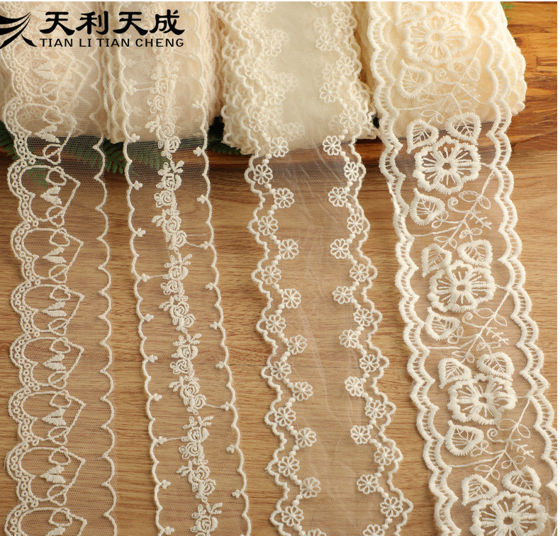 Summer beige hair accessory with bow