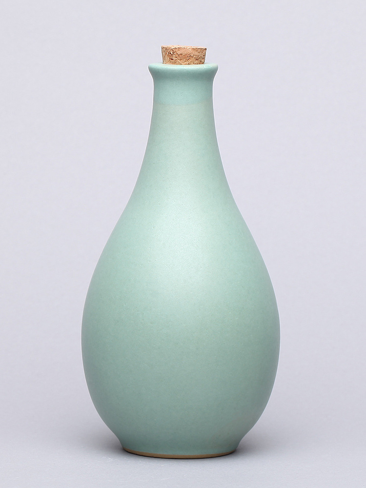 ✅BB4C批发陶瓷酒瓶一斤装花瓶式仿古土陶酒坛白酒酒罐摆件清酒