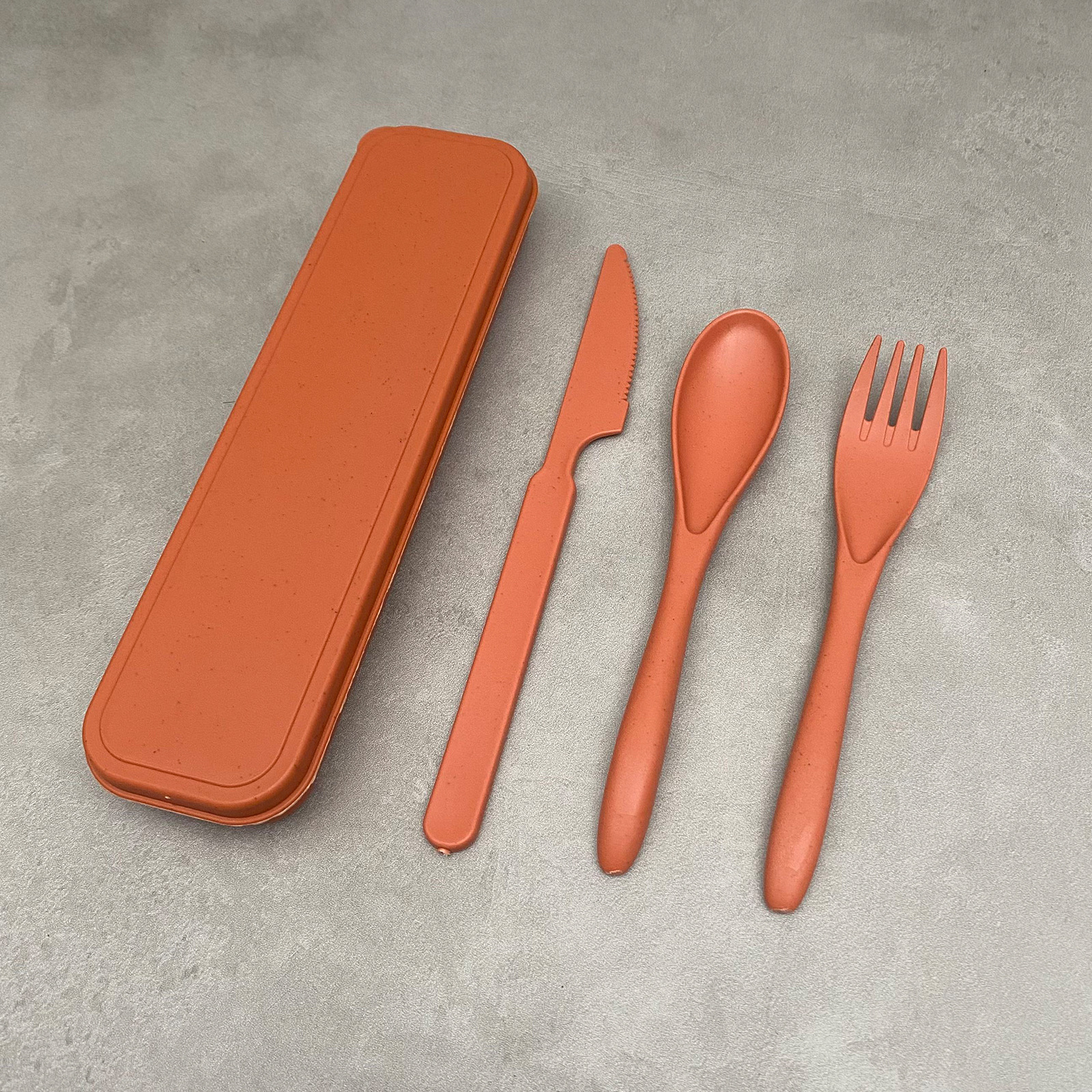 Three-piece Portable Storage Set, Plastic Daily-use Commercial Student Cutlery Gift Box Set_voghion.com