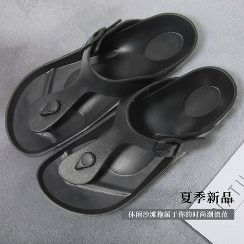 Boeken Human Hair EVA Outdoor Wear European and American Trend Beach Vacation Slippers for Men Wholesale Leisure