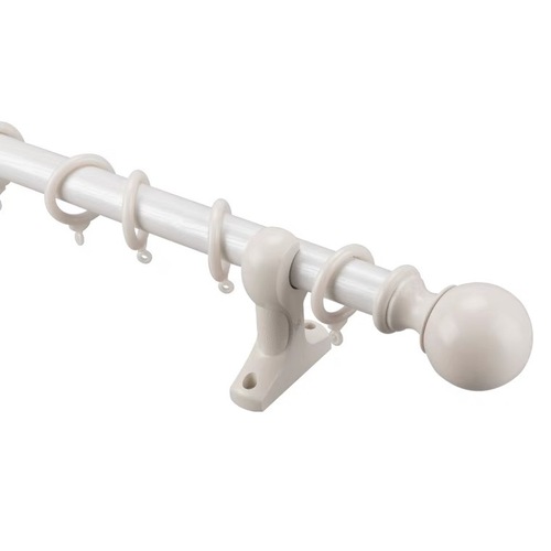 Deyu Aluminum Alloy Thickened Wood Grain Curtain Rod Silent Curtain Bracket Wholesale Simple Single and Double Rod Black and White Roman Rod